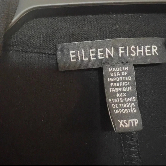 Eileen Fisher Signature Stretch Notch Lapel Black Crepe Blazer Size XS - Picture 4 of 4